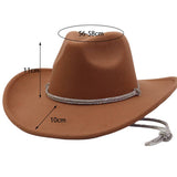 Unisex Cowboy Fedora Hat Ethnic Style_Cwah04429
