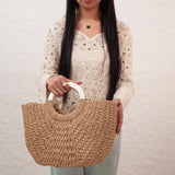 Women'S Handmade Large Capacity Woven Bag_Cwab4708