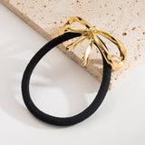 ELEGANT TWIST BOW SPRING ELASTIC PONYTAIL HAIR TIE_CWAHA6210