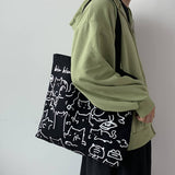 CANVAS TOTE BAGS WITH ADORABLE ANIMAL PRINT_CWAB2046