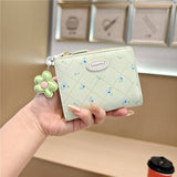Floral Print Sweet Short Wallet Coin Purse_Cwab06198