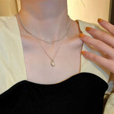 LIGHT LUXURY PLEATED PEARL BEAN NECKLACE_CWAJE2372