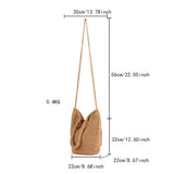 SOLID COLOR SIMPLE BOHEMIAN STYLE HAND WOVEN BAG_CWAB4685