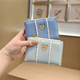 New Solid Color Heart Lace 2-Fold Wallet_Cwab06267