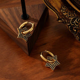 STAINLESS STEEL EARRINGS WITH DIAMONDS_CWMM3613