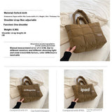 PUFFER TOTE BAG QUILTED LARGE SHOULDER BAG_CUAB00521