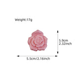 Vintage Semi-Transparent Rose Clipper Hair Clips