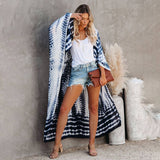 Tie-Dye Beach Cover-Up Cardigan Bikini Sunscreen_Cwmm6299