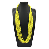 ETHNIC STYLE MULTI LAYERED WOODEN BEAD NECKLACE_CWMM4725