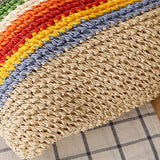FOREST RAINBOW STRIPED STRAW SHOULDER BAG_CWAB2013