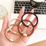 4PCS SET FASHION STRETCHY ELASTIC SIMPLE HAIR TIES_CWAHA0338