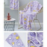 CORAL FLEECE PRINTED SHOWER CAP TOWEL BATH TOWEL_CWMM2326