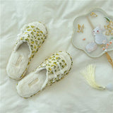 QIPAO BUTTONED WINTER OPEN TOE HOME SLIPPERS_CWMM2988