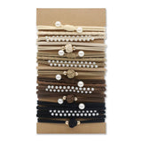 RETRO BROWN CARD HOLDER HAIR SCRUNCHIES_CWAHA2716