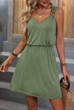V-Neck Knitted Sleeveless Slimming Dress