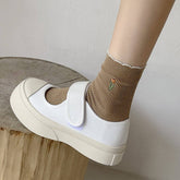 Women'S Preppy Style Socks With Lace Embroidery_Cwms1113