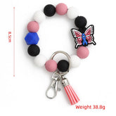 CARTOON ANIMAL KEYCHAIN WITH SILICONE BEAD BRACELET_CWMM6878