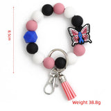 CARTOON ANIMAL KEYCHAIN WITH SILICONE BEAD BRACELET_CWMM6878