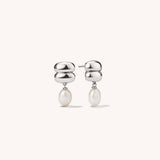 MINIMALIST IRREGULAR PEARL EARRINGS 18K GOLD STEEL_CWAJE5020