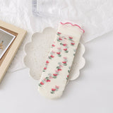 Women Thin Fruit Print Ice Socks_Cwms0423