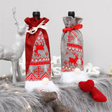 RUDOLPH 3D SANTA WINE BOTTLE BAG WITH BEARD_CWAJE05397