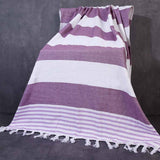STRIPED TASSEL COTTON TURKISH BEACH WRAP TOWEL_CWMM7670