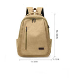 SIMPLE VERSATILE CANVAS BACKPACK LAPTOP BAG_CWAB2201