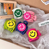 SMILEY FACE PONYTAIL HAIR CLAW CLIPS FOR WOMENS_CWAHA0291