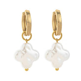 IRREGULAR PEARL DESIGN TRENDY 18K GOLD EARRINGS_CWAJE5071