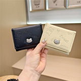 Cute Embossed Cat Candy Color Mini Wallet_Cwab06219