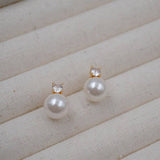 DELICATE AND SWEET PEARL NECKLACE AND EARRINGS SET_CWAJE1679
