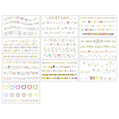 SUMMER FLOWER HEART TATTOOS FINGER STICKERS_CWMM8227