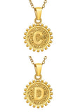ROUND ALPHABET INITIAL PENDANT NECKLACE_CWAJE107
