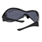 LUXURY RHINESTONE LARGE FRAME CYCLING SUNGLASSES_CWASG0863