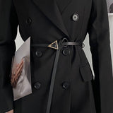 Triangular Pin Buckle With Sweater Suit Thin Belt_Cwabe0654