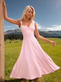 V-Neck, Form-Fitting And Sweet Long Dress