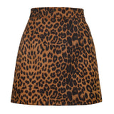 SEXY LEOPARD PRINT HIGH WAIST SUEDE HIP SKIRT_CWBSS0373