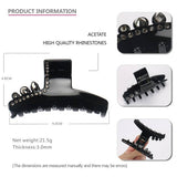 CRYSTAL CLIP ACETATE EXQUISITE HAIRPIN SHARK CLIP_CWAHA4270