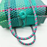 FRESH CONTRASTING COLOR HANDWOVEN BAG_CWAB2111