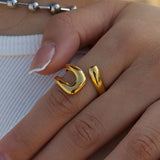 CLASSIC HOLLOW IRREGULAR HIGH END RING_CWAJE1375
