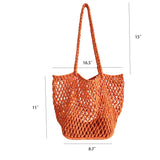 Ven Cotton Shoulder Beach Bag, Hollow Design_Cwab0809