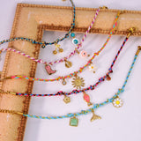 Dopamine Color Beaded Necklace Handmade Chic_Cwmm6951