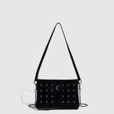 Vintage Suede Chain Studded Envelope Bag_Cwab5698
