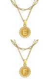 DOUBLE CHAIN INITIALS PENDANT NECKLACE_CWAJE106_B20621