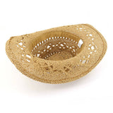 COWBOY STRAW HAT WITH TURQUOISE BELT DECOR_CWAH1252