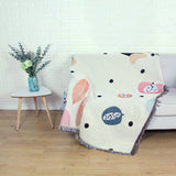 JACQUARD SOFA BLANKET CAMPING BLANKET_CWMM0410