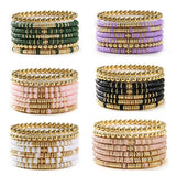 SIMPLE STACKED DISC BEAD BRACELET SET_CWMM3531
