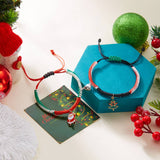 CHRISTMAS WOVEN TREE PAPER CARD MAGNETIC BRACELET_CWAJE2393