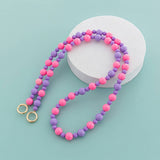 47 24MACARON COLOR ROUND BEAD BAG CHAIN_CWMM5107