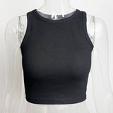 Sport Short Crop Sleeveless Top